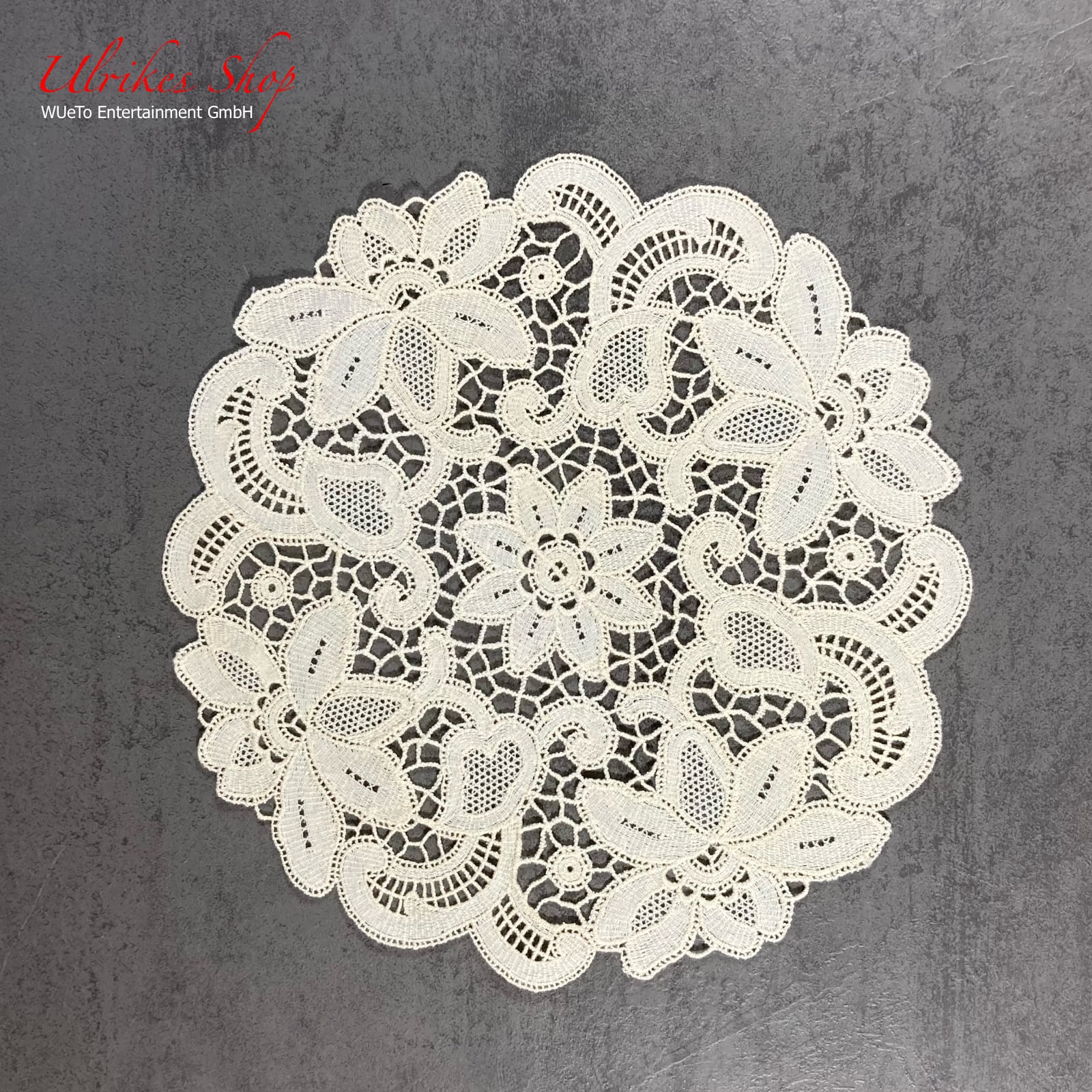 Echte Plauener Spitze - Deckchen ø 22cm Echte Plauener Spitze - Deckchen ø 22cm