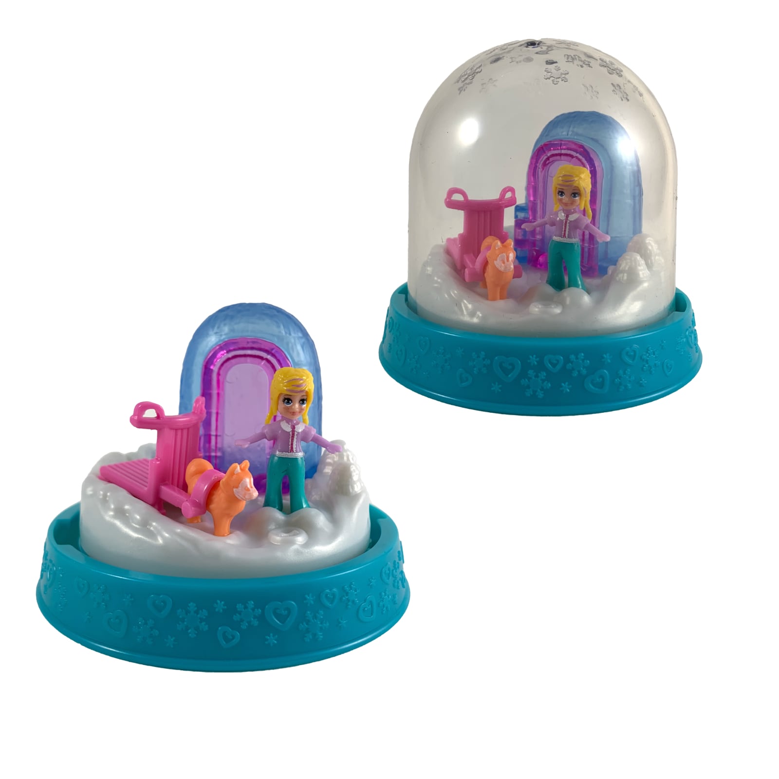 polly_pocket_GNG70_1 Polly-Pocket Mattel Mini - Kugel Polly mit Hundeschlitten