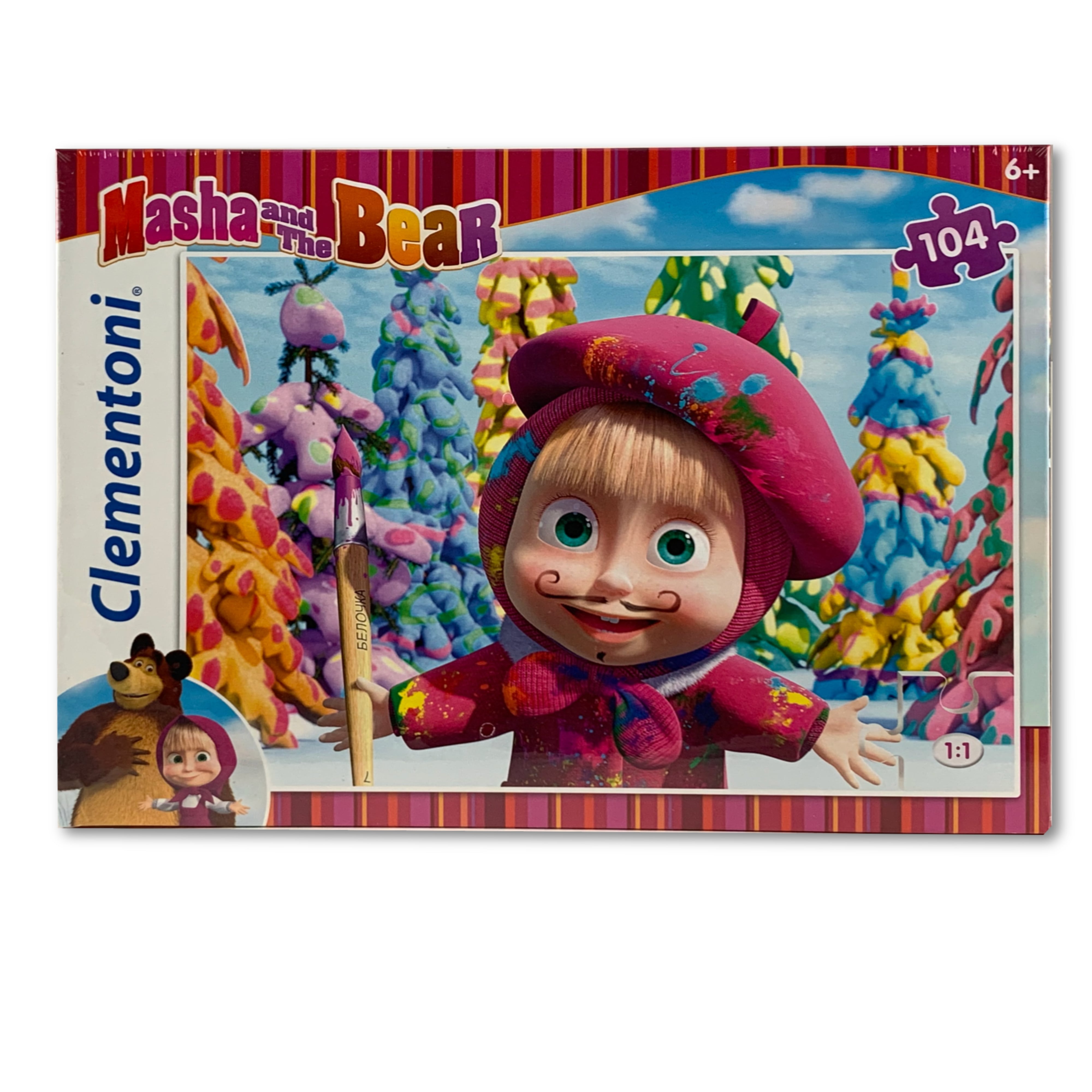 masha_and_the_bear_2_1 Clementoni Masha and the Bear Puzzle 104 Teile Super Color Mascha und der Bär 2