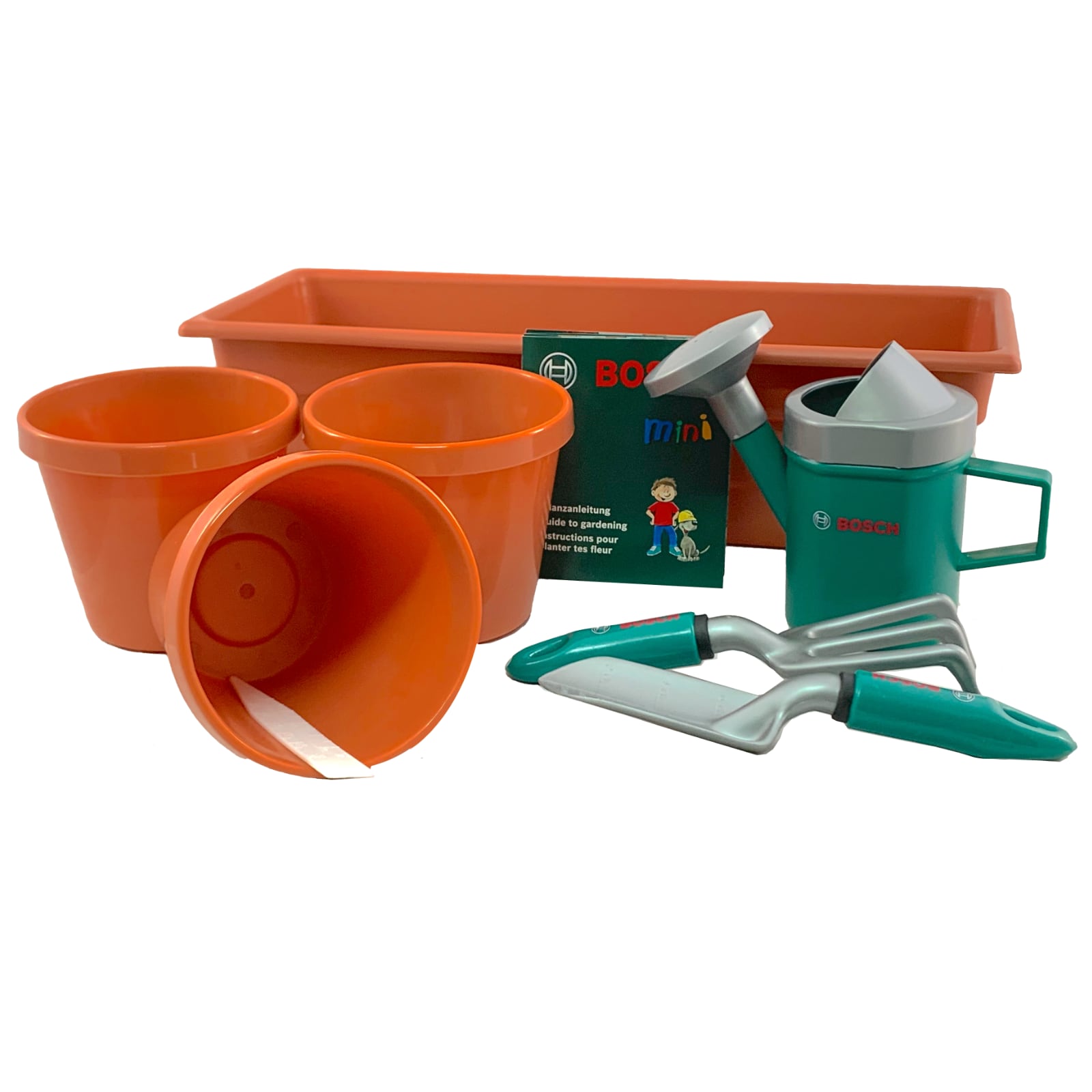 Klein_Bosch_Pflanzset_1 Theo Klein Pflanzset für Kinder Gartenset Rechen Schaufel Töpfe Gießkanne