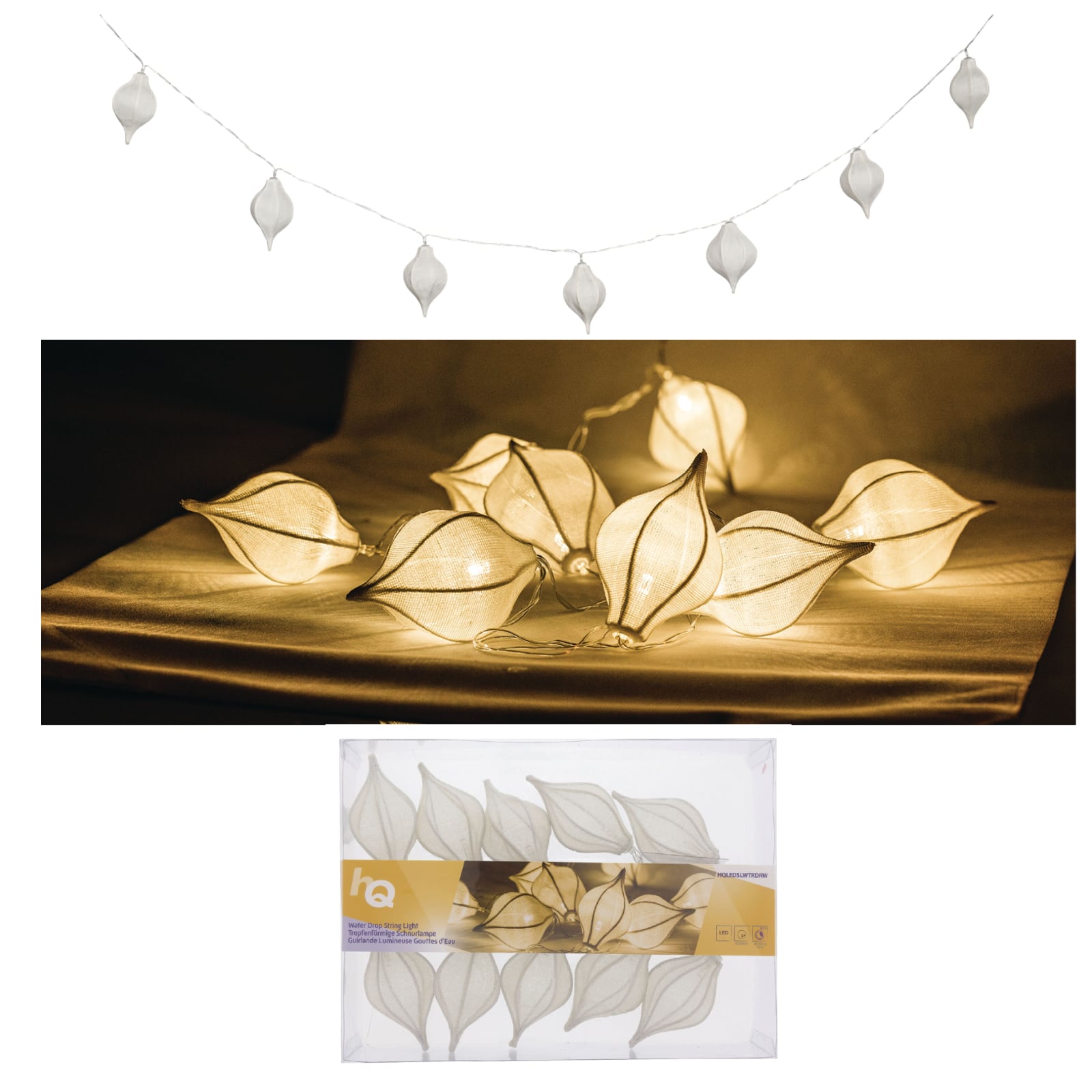 tropfenfoermige_Schnurlampe_4 HQ Lichterkette in Tropfenform orientalisch 10 LED 2,1m Beleuchtung Lampen