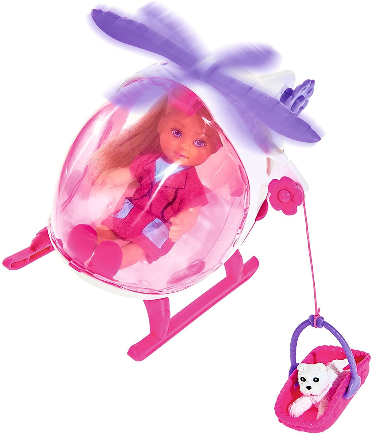 Evi Love Puppe mit Hubschrauber und Hund