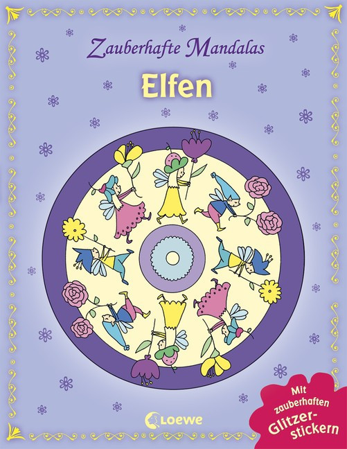 temp760 Zauberhafte Mandalas - Elfen (mit Glitzerstickern)