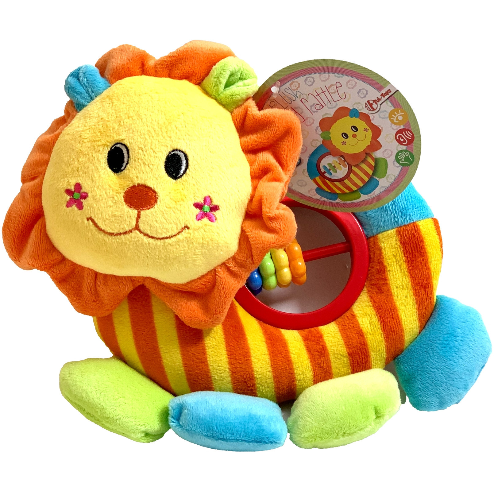 temp2136 Baby-Rassel, Greifling, Kuscheltier, Löwe