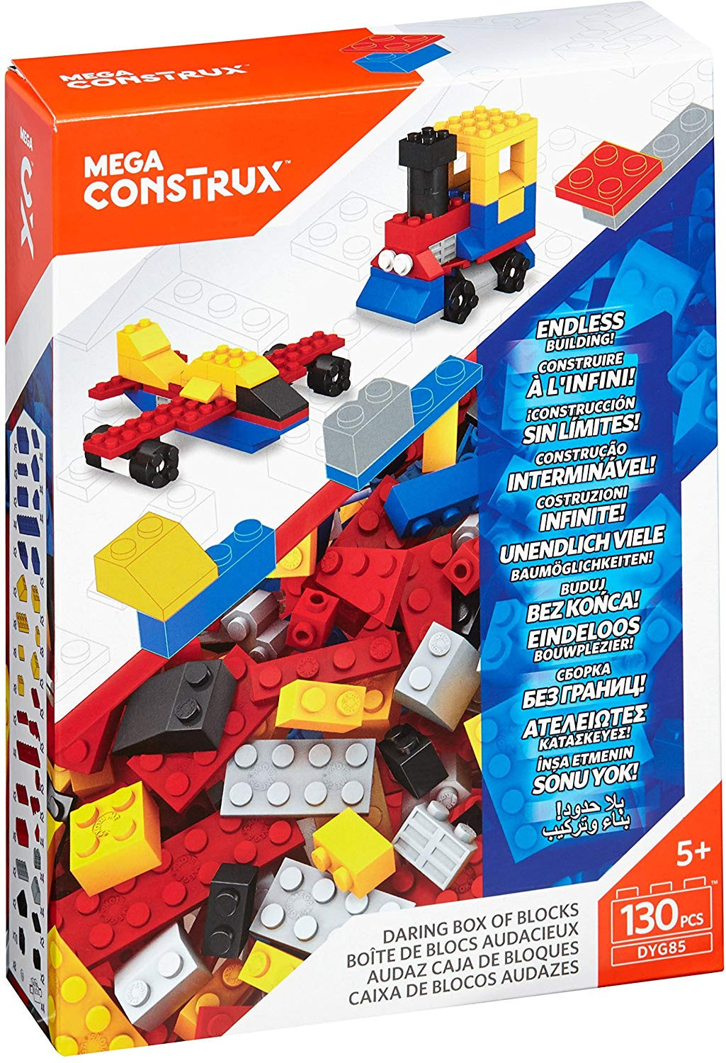 Mega Bloks Construx Bausteine-Set 3 (130 Teile) DYG85