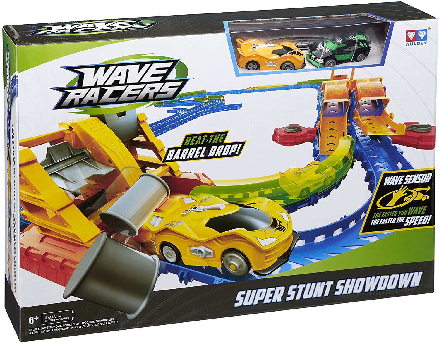 Wave Racers Super Stunt Showdown Track Set tolle Auto Rennbahn inkl. 2 Autos