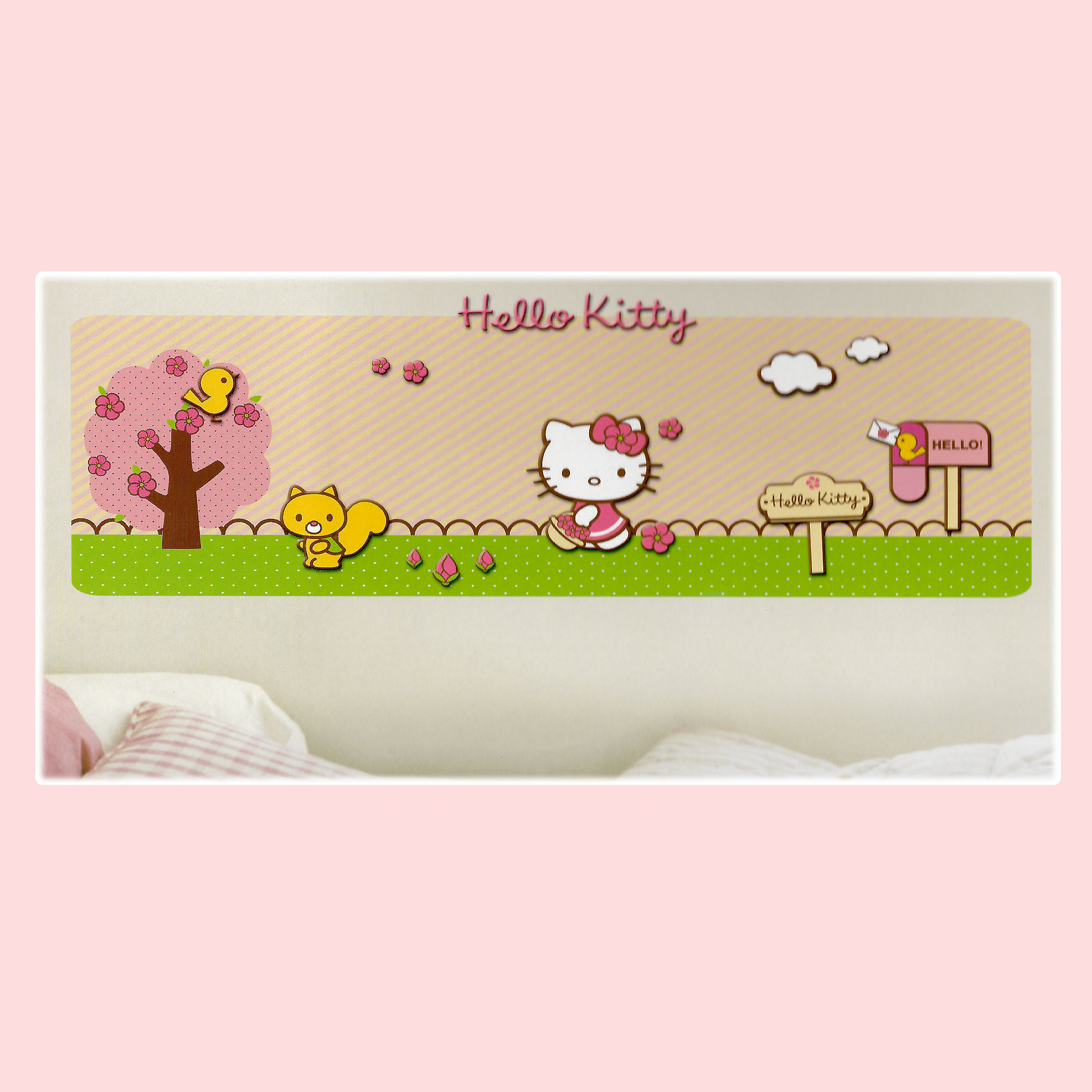 temp1535 Hello Kitty interaktiv 3D Sticker 70-155 Wandsticker Wandtatto Kinderzimmer