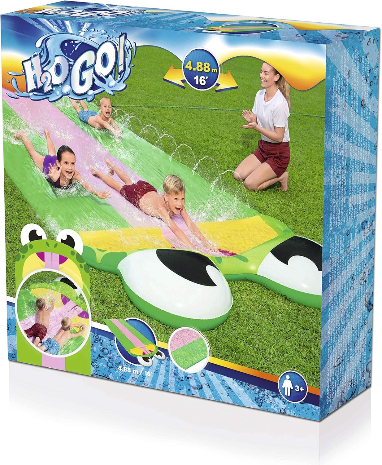 Bestway H2OGO!™ Große Wasserrutsche, Frosch, 488 x 200 cm Bestway H2OGO!™ Große Wasserrutsche, Frosch, 488 x 200 cm