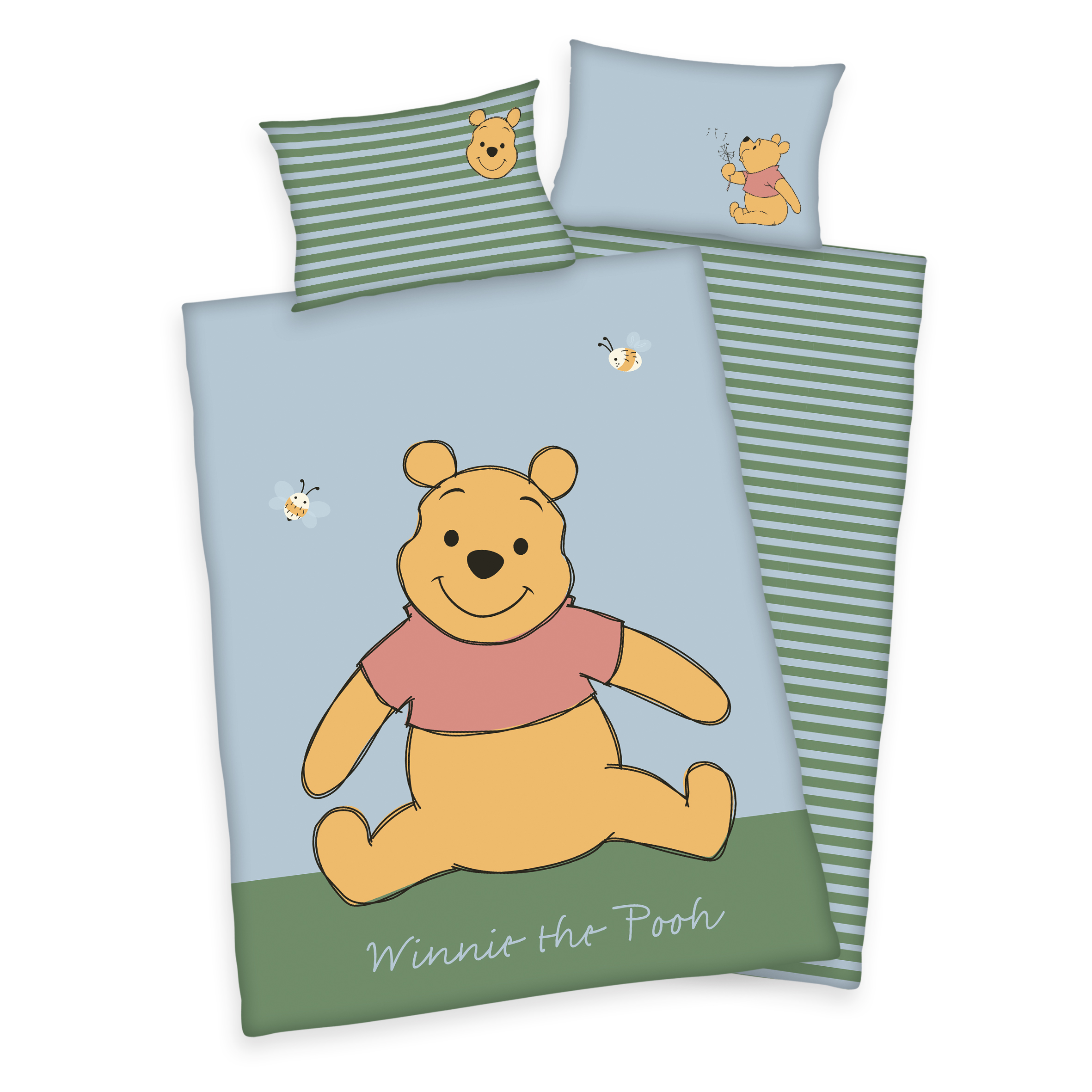 24232-23 Disney Winnie the Pooh Bettwäsche 100 x 135 cm 100% Baumwolle Kinderbettwäsche