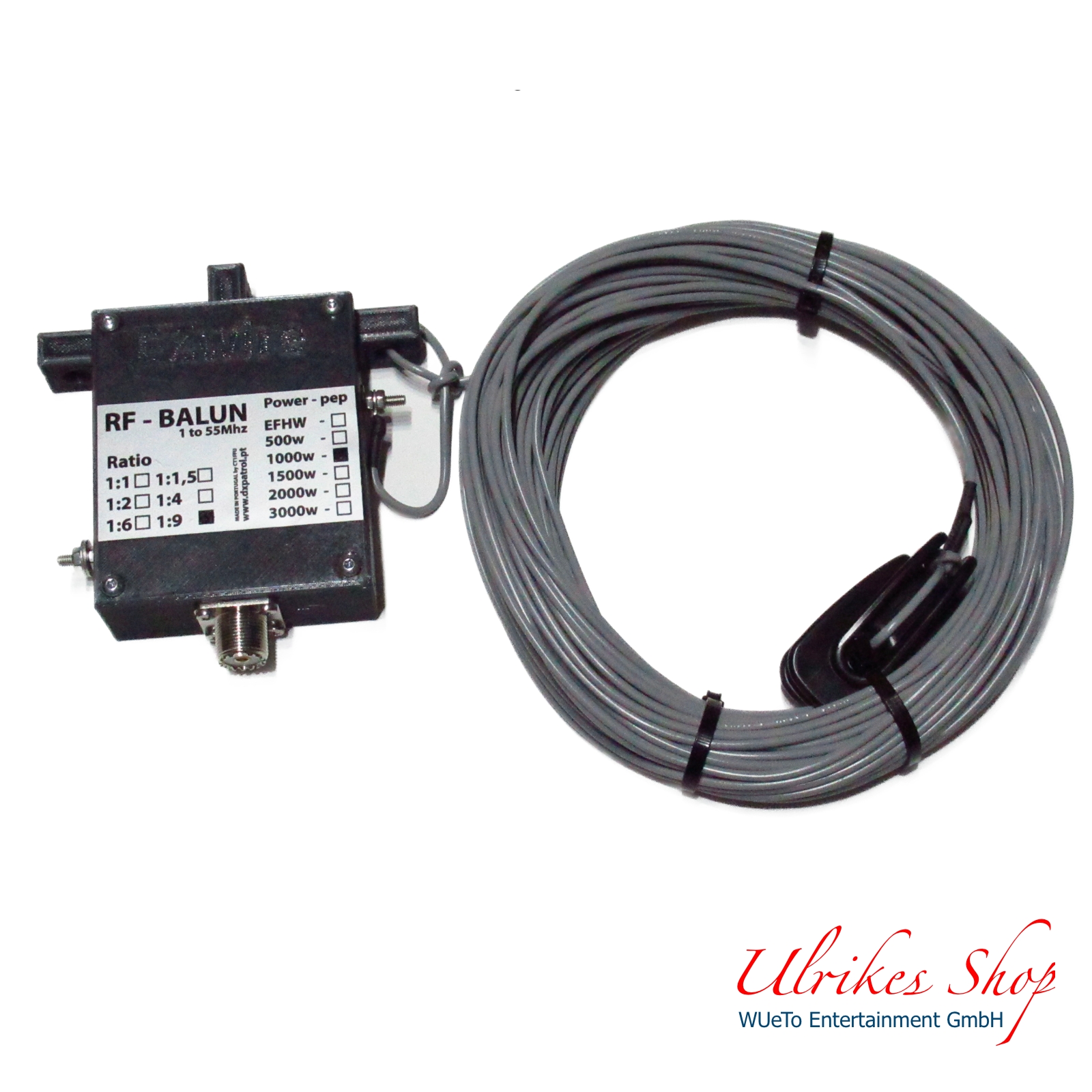 1KW 16,2m Multiband Dipol endgespeist 1:9 Balun EZwire 10m - 160m L:16,2M 1KW 16,2m Multiband Dipol endgespeist 1:9 Balun EZwire 10m - 160m L:16,2M