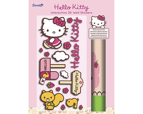 Hello Kitty interaktiv 3D Sticker 70-155 Wandsticker Wandtatto Kinderzimmer