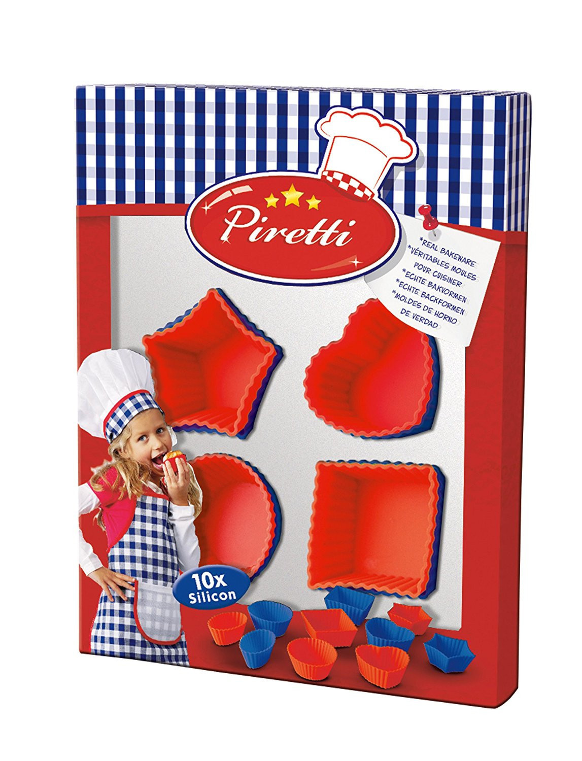temp1653 Mini Muffin, Silikon Backformen, Cup Cake, 10 Stück, Kinderbackformen