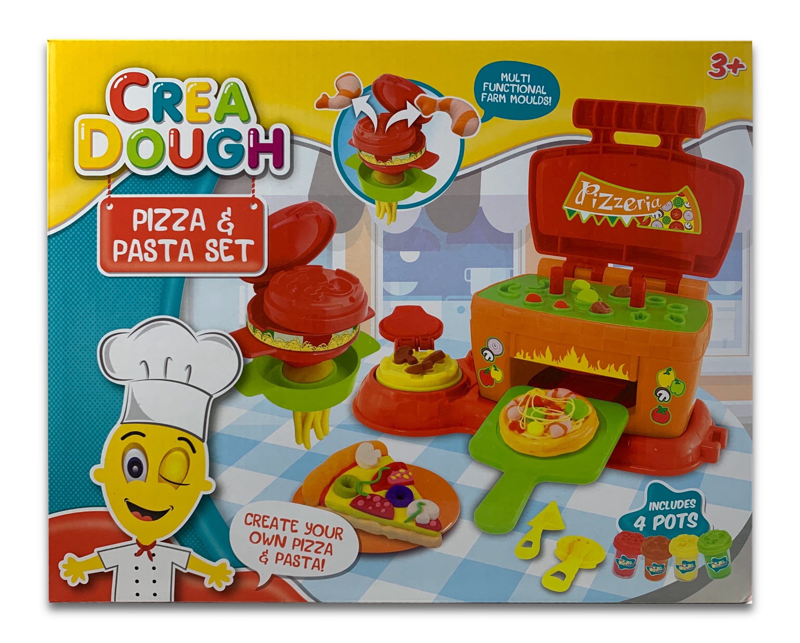 Crea Dough Pizza und Pasta Set Knete Kinderknete Set