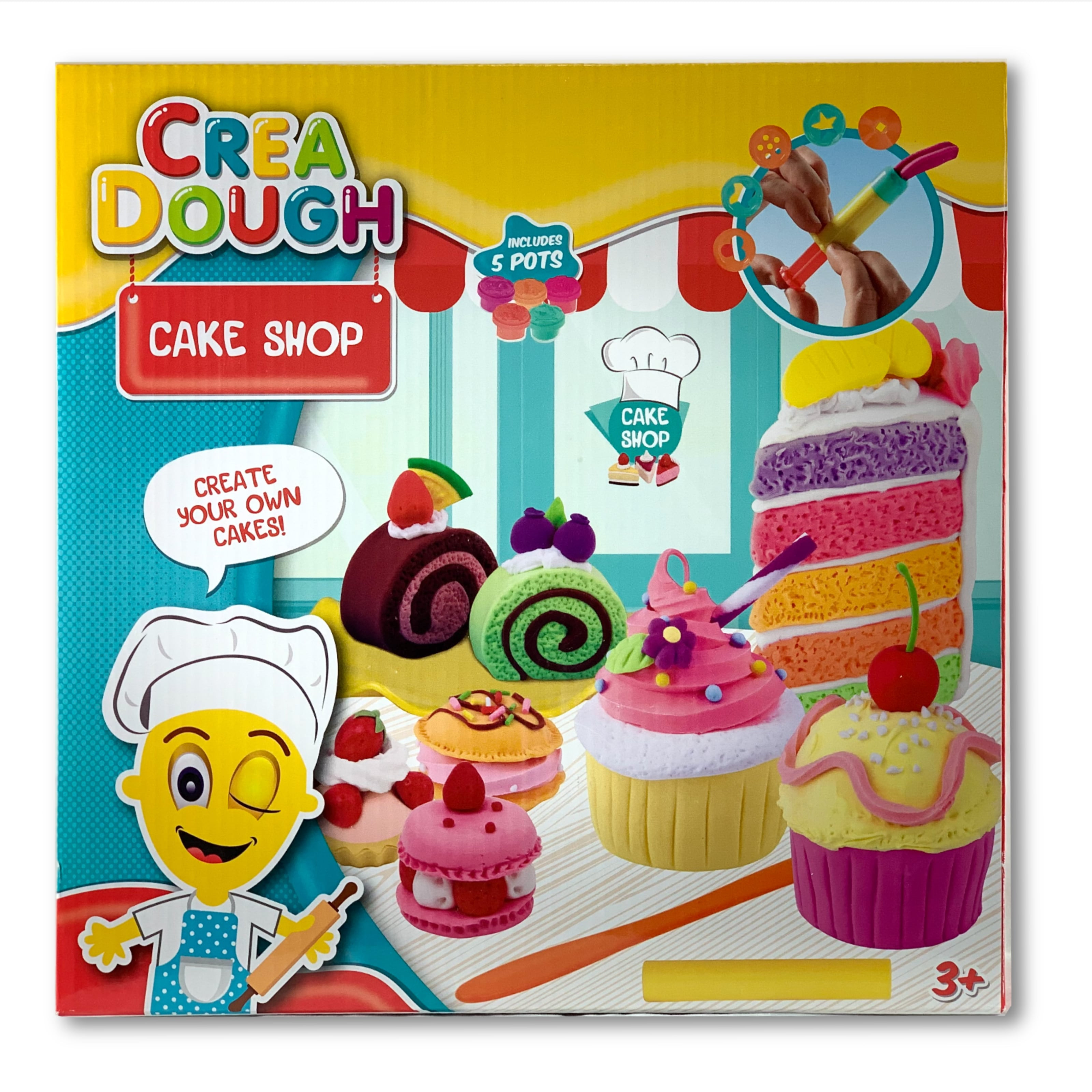 Crea Dough Cake Shop Knete Kinderknete Set Kuchen