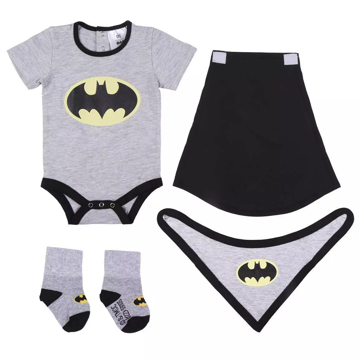 CERDÁ 4-teiliges Batman Body Set Größe 74 Body Söckchen Schälchen Cape CERDÁ 4-teiliges Batman Body Set Größe 74 Body Söckchen Schälchen Cape