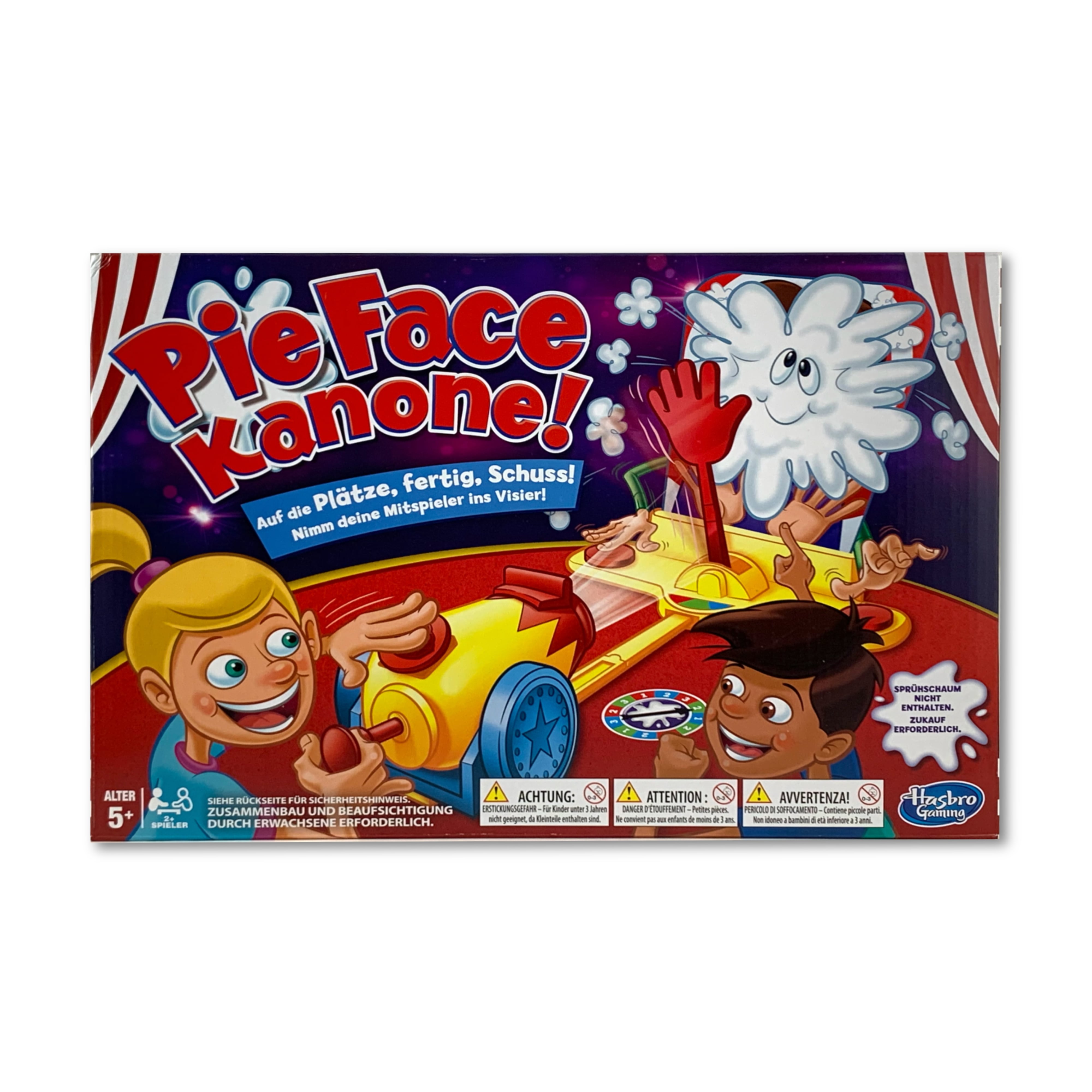 pie_face_kanone_1 Hasbro E1972100 Pie Face Kanone, lustiges Partyspiel ab 5 Jahren